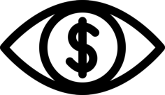 Money Vision Line Art Svg Vector, Free Vectors File